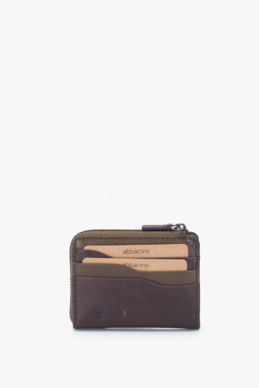 Men’s brown leather card holder