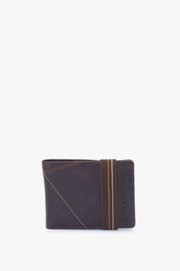 Ananda men’s brown large leather wallet