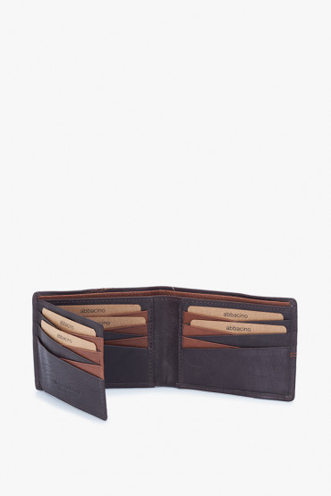 Ananda men’s brown large leather wallet