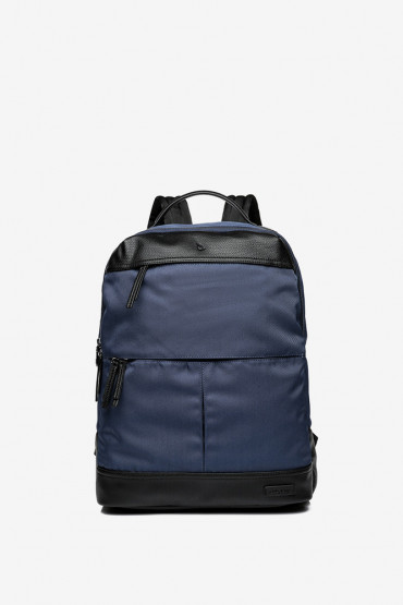 Blue backpack in recycled materials