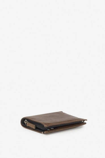 Men's green leather wallet