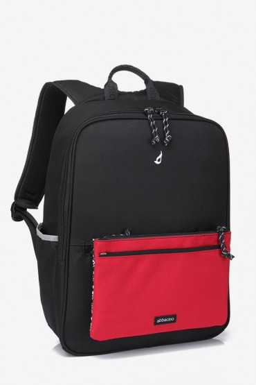 Pack: black school bag + rock pencil case