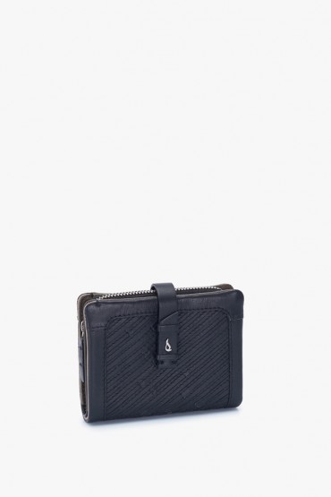 Black leather small wallet