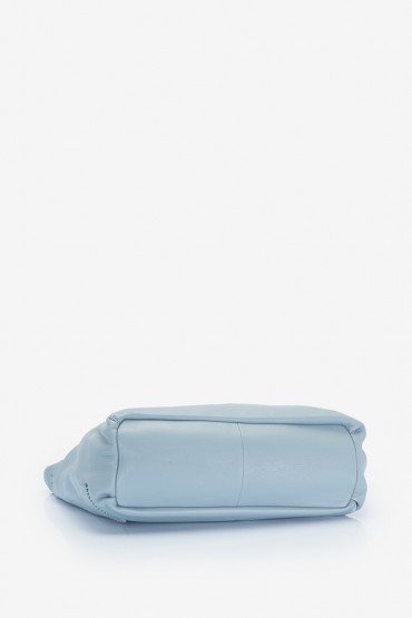 Women's turquoise leather hobo bag