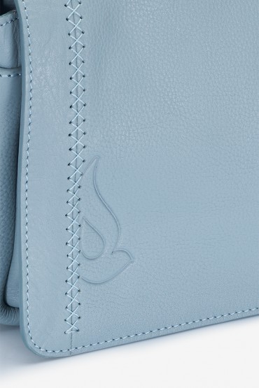Women's turquoise leather crossbody bag