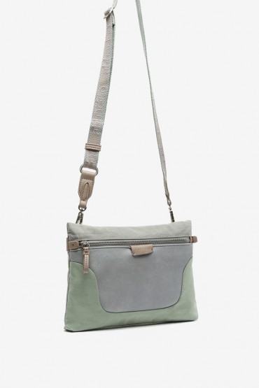 Women's small crossbody bag in grey tones