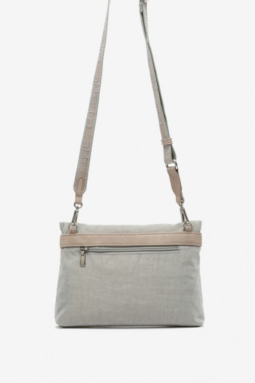 Women's small crossbody bag in grey tones