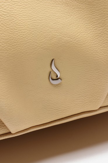 Women's yellow hobo bag with double handle