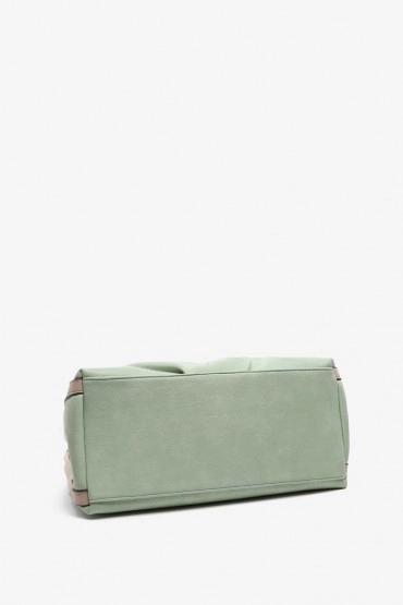 Women's green hobo bag with double handle