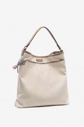 Bolso hobo reversible de mujer en beige