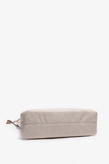 Women's beige reversible hobo bag