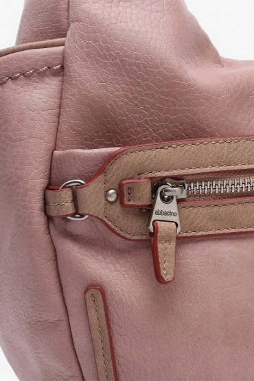 Women's two-tone hobo bag in pink