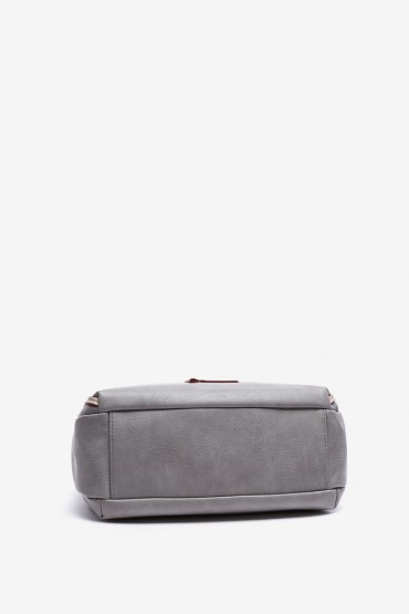 Women's two-tone crossbody bag in grey