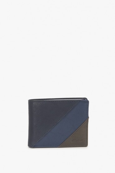 Men's blue leather wallet