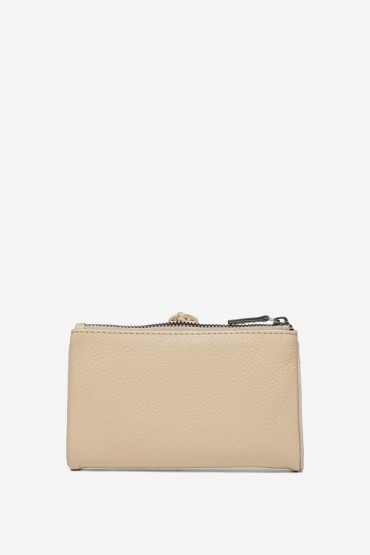 Women's yellow medium two-tone leather wallet