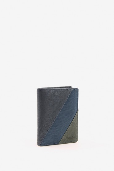 Men's blue leather wallet