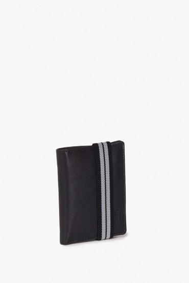 Men's black leather wallet