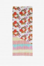 Women\'s viscose scarf with pink floral print