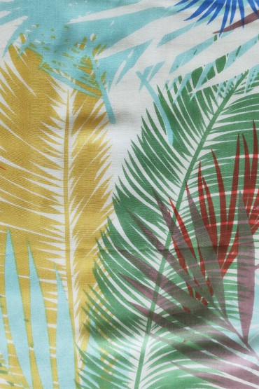 Pañuelo de mujer de viscosa con print tropical multicolor