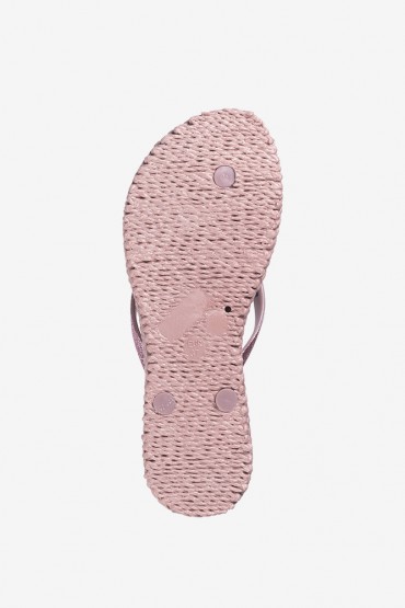 ILSE JACOBSEN women's pink flip flops with glitter