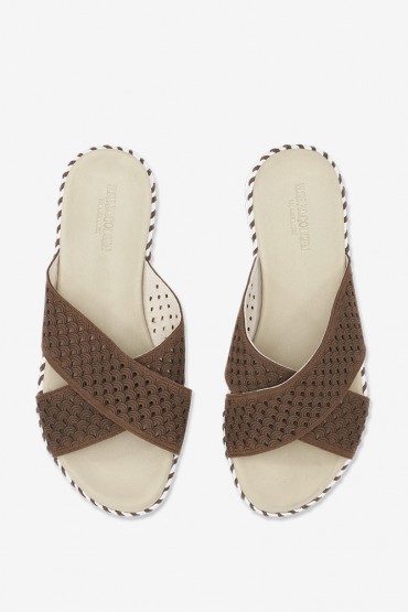 ILSE JACOBSEN sandalias de mujer slip on en marrón | Abbacino