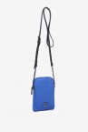 Women\'s satin-effect blue mini phone bag