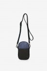 Women\'s blue felt mini phone bag