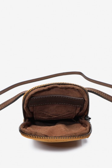 Women's amber padded nylon mini phone bag