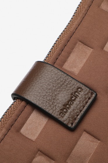 Women's medium taupe padded nylon wallet