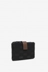 Women\'s small black padded nylon wallet