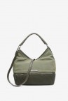 Women\'s green hobo bag with padded details