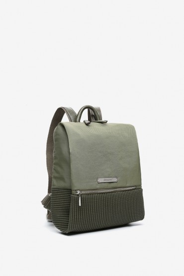 Women's green padded backpack