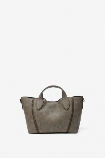 Women's small green shopper bag