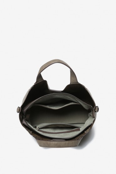 Women's small green shopper bag