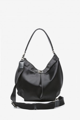 Women's black hobo bag with...