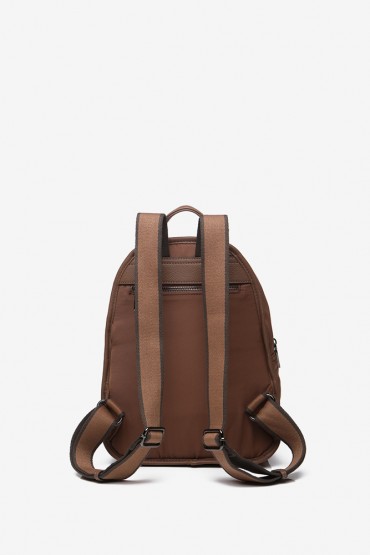 Women's i-Pad backpack in taupe padded nylon