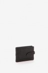 Women\'s black leather card holder