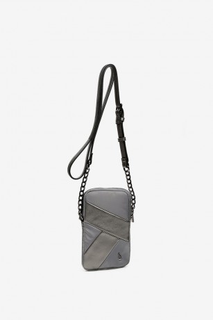 Mobile phone bag in silver...