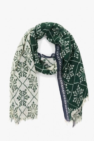 Women's wool scarf with...
