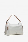 Women\'s white hobo bag with tassel