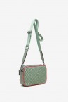 Women\'s green braided shoulder bag