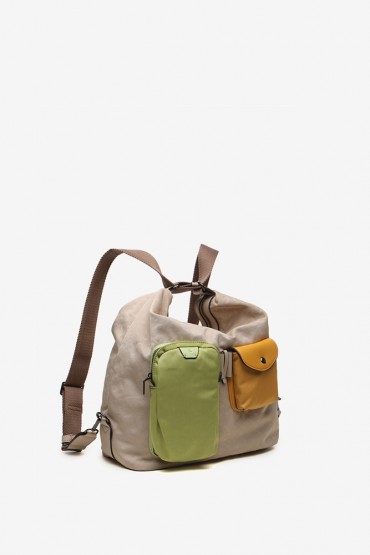Women's nylon kamel backpack-bag