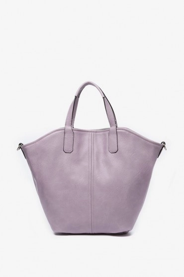 Women's reversible shopper bag in grey