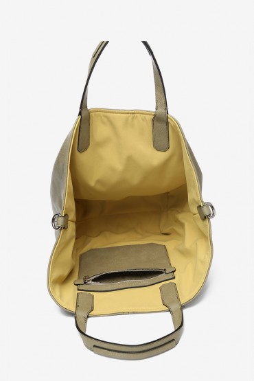 Women's reversible shopper bag in ywllow