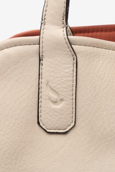 Women's reversible shopper bag in orange