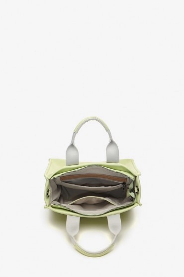 Women's green shopper bag