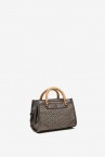 Lady bag pequeño con asa de madera en bronce