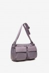 Women\'s lavender crossbody bag with print