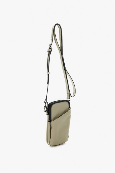 Green leather mobile phone bag
