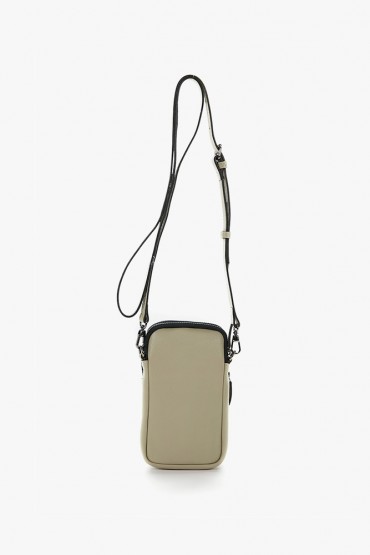 Green leather mobile phone bag